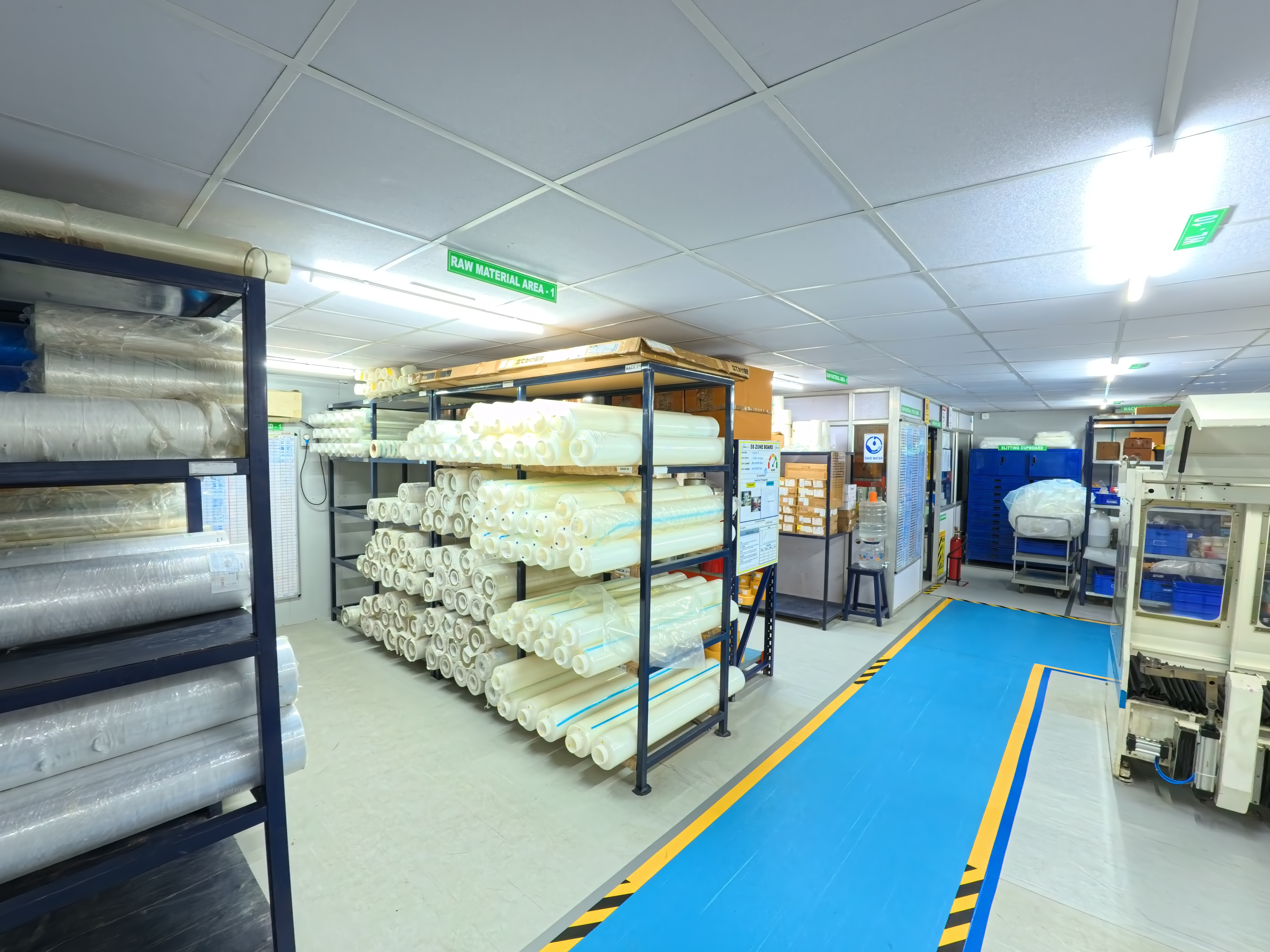 Raw material rolls storage